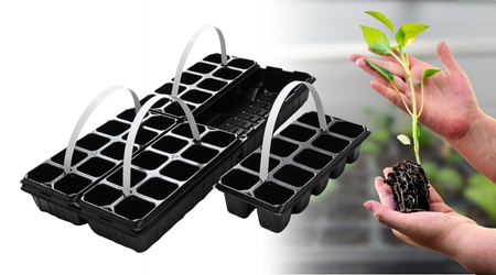 Charola germinadora con agarraderas transportadoras (40 cavs)