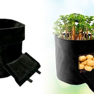Maceta Geotextil para Papa con Ventana de 21 Litros