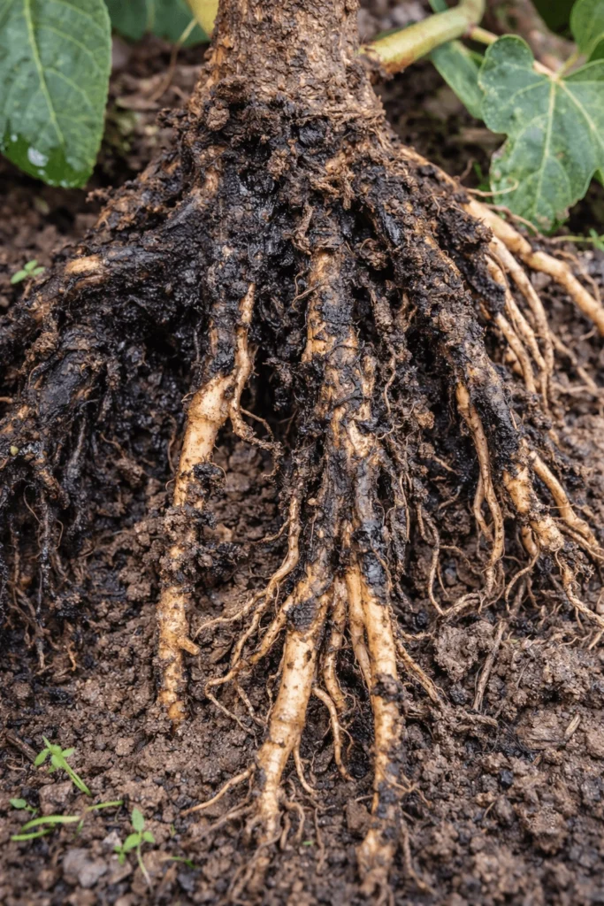 poudricion de raíz en la higuera produción de higos