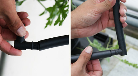 Codo para conexión de manguera o poliducto