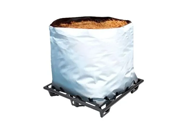 Acondicionamiento de la fibra de coco y espaciador para bolsa 