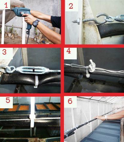 cable de acero galvanizado para tensar lineas de riego en producción de fvh