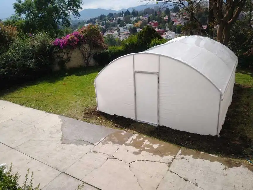 Invernadero para hidroponia mini invernadero tipo tunel microtunel micro mini invernaculo vivero para patio jardín terraza hogar casa casero Invernadero hidropónico 5×6 m para FVH y hortalizas