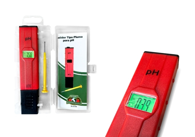 Medidor de ph con estuche tipo pluma
