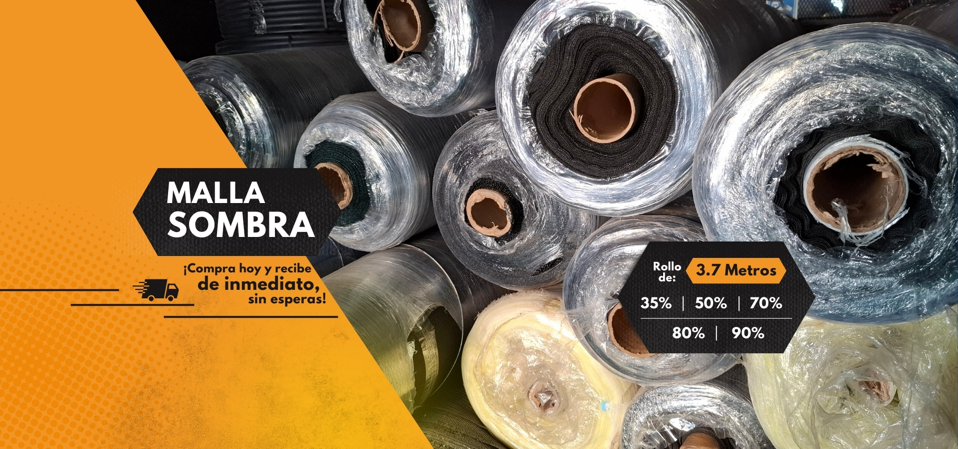 Malla sombra con entrega inmediata