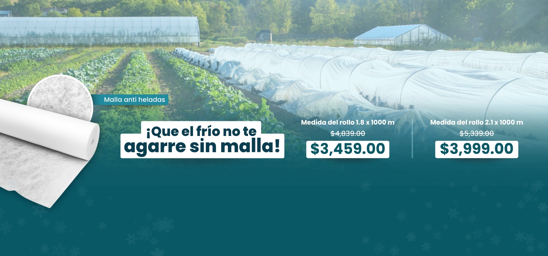 Malla antiheladas nueva medida