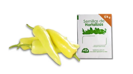 Semilla de Chile Güero (Hungaro) Var Hungarian Hot Wax- Mini Sobre 1/4 g