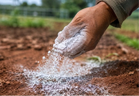 Cal agrícola de dolomita o calcita