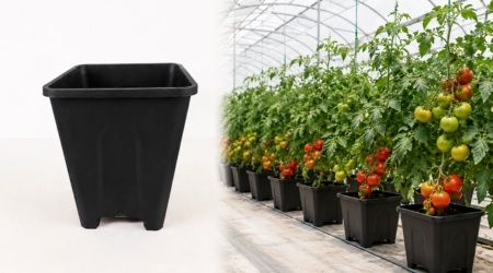 Maceta Cuadrada de 10 Litros con Protección UV para Cultivo