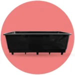 Macetas rectangulares de plástico